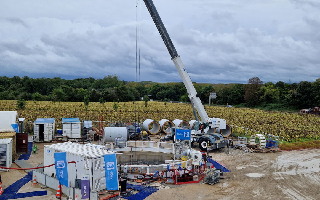 Projet CanaMarne : Le microtunnelier Magali termine son travail !