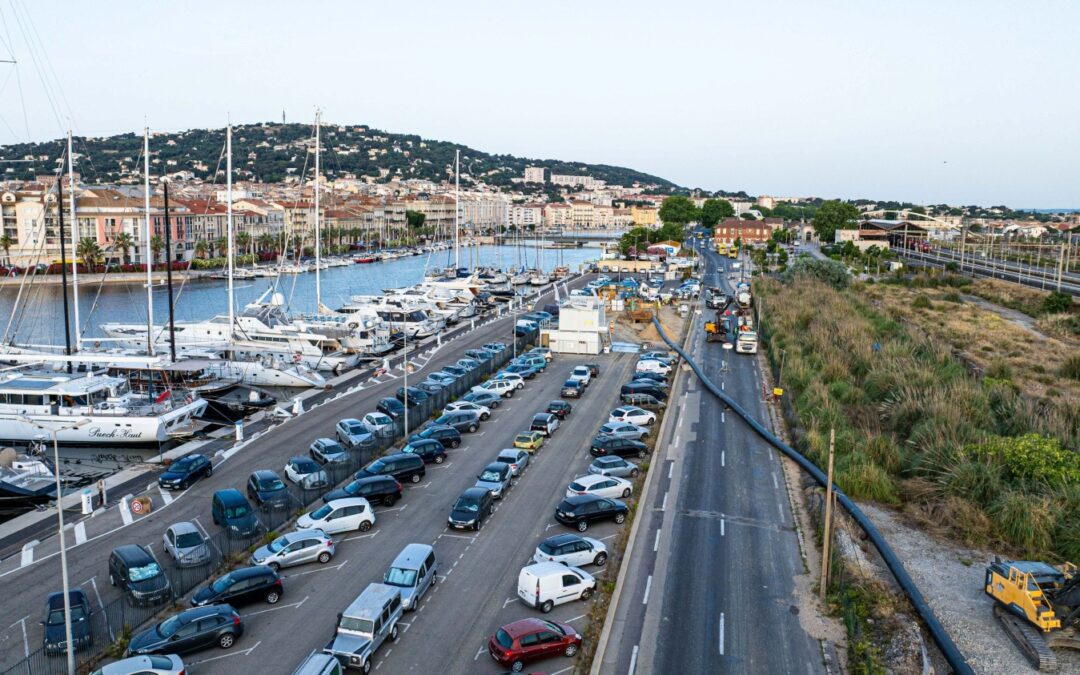Squeezed between the canal and the railway, HDD works in Sète are now complete
